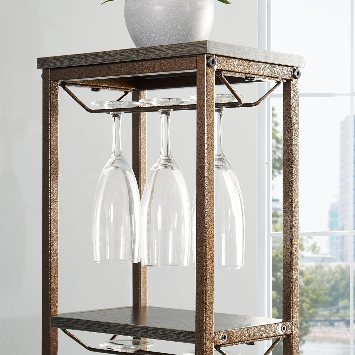 5-Tier Wooden Wine Rack for 11 Bottles – Freestanding Home Bar Storage