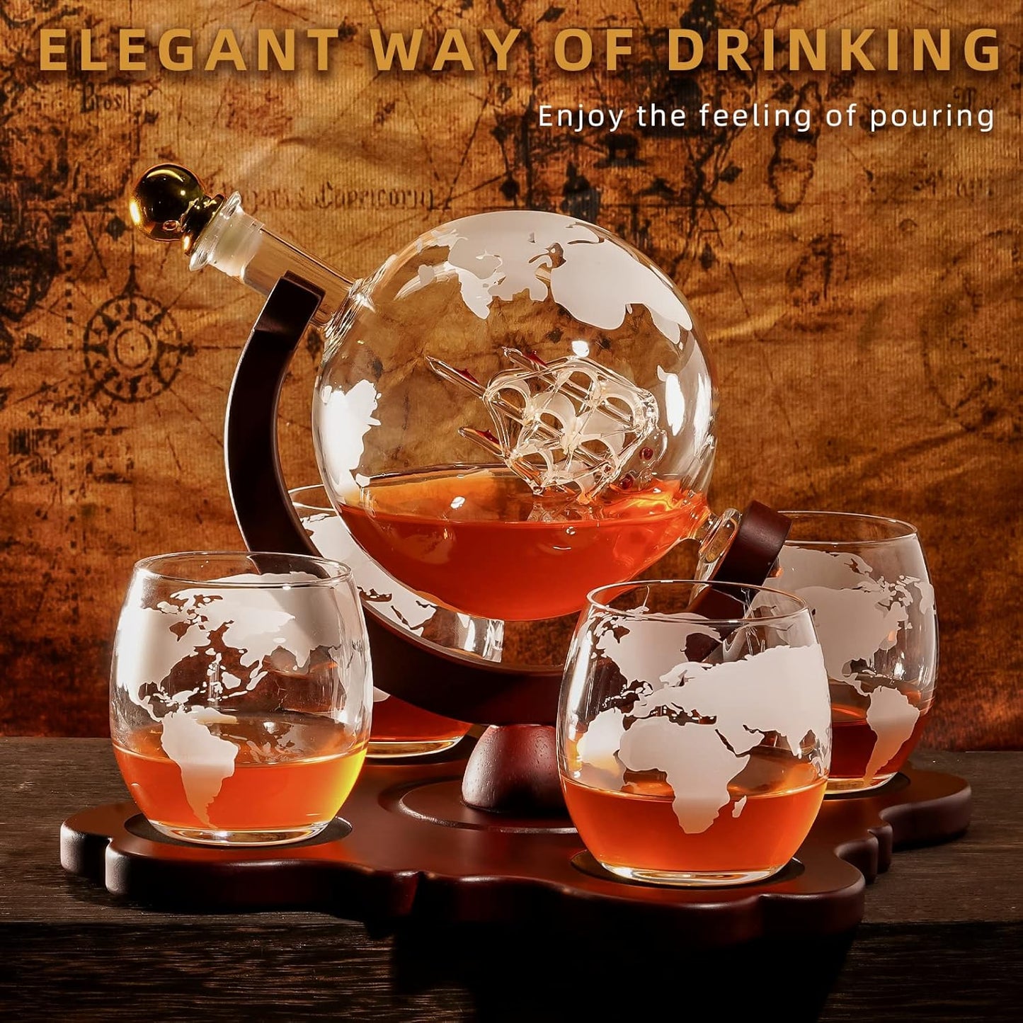 Gifts for Men Dad Husband, Whiskey Decanter Set