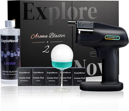 Bubble Smoke Gun Kit with 5 Flavour Aroma Pod