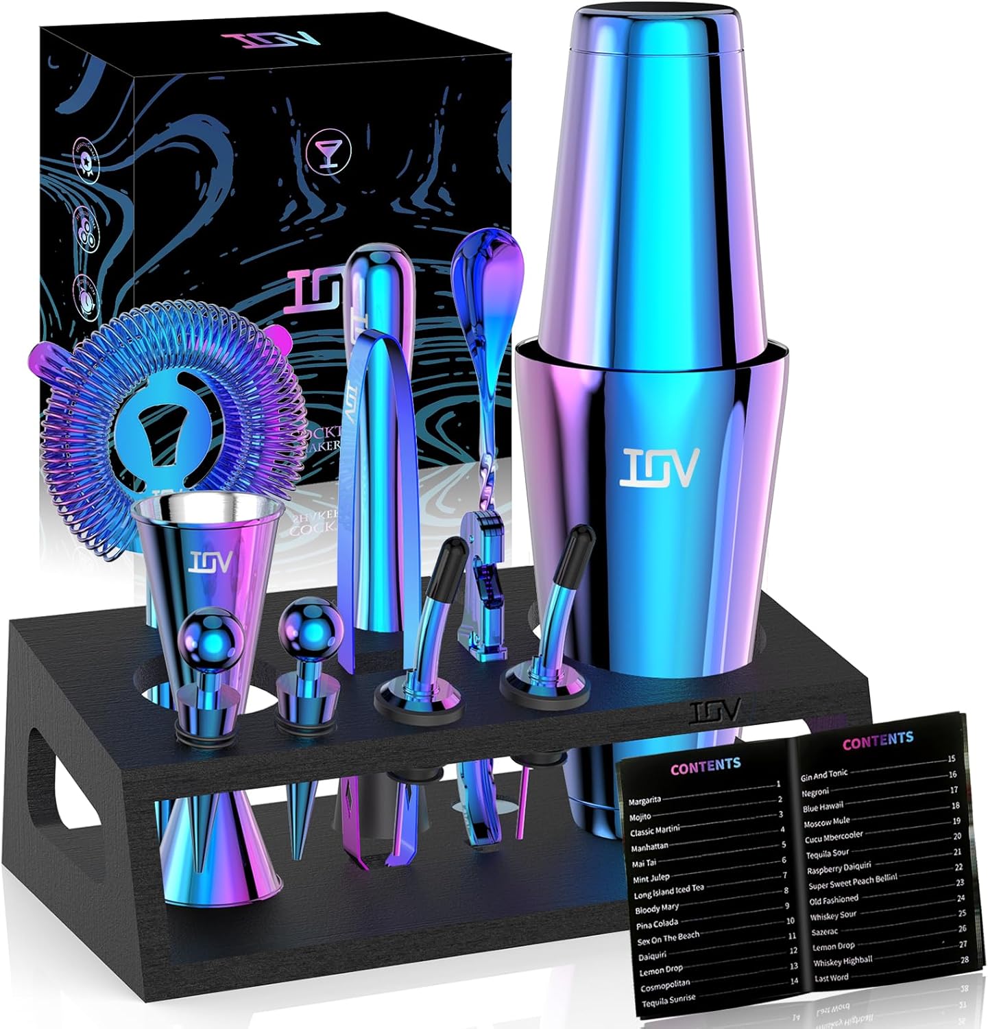 Cocktail Shaker Set: 12-Piece Mixology