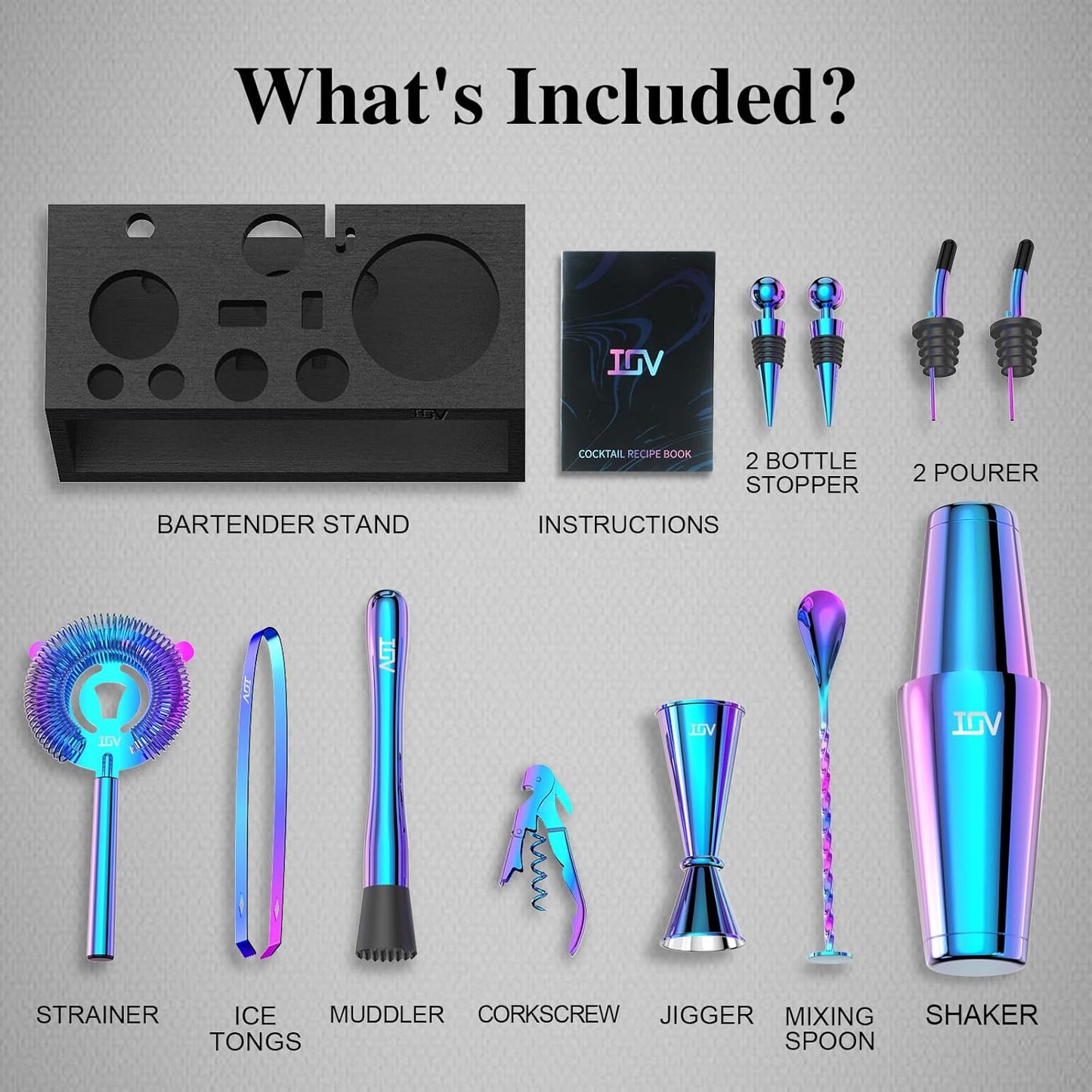 Cocktail Shaker Set: 12-Piece Mixology