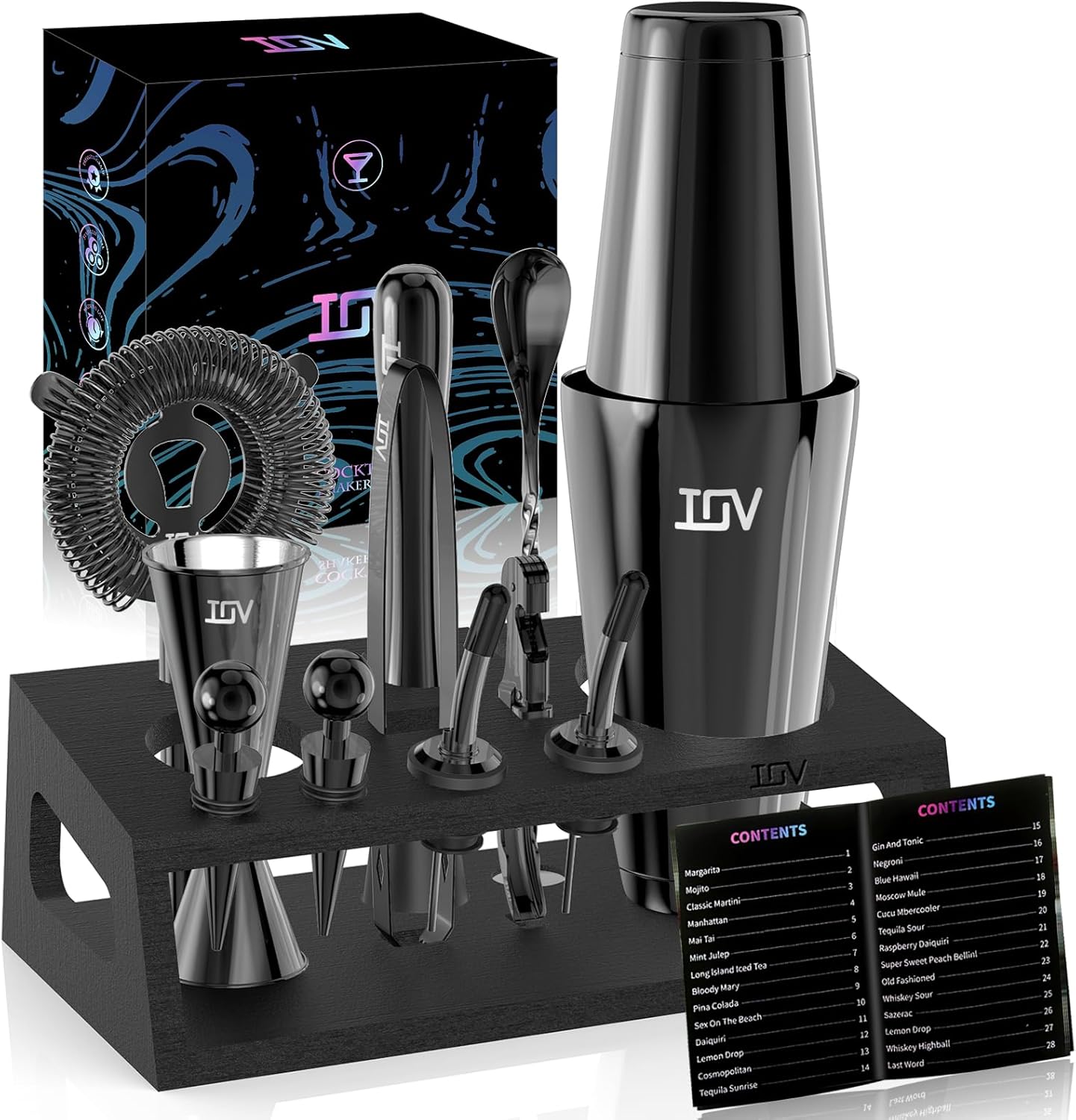 Cocktail Shaker Set: 12-Piece Mixology