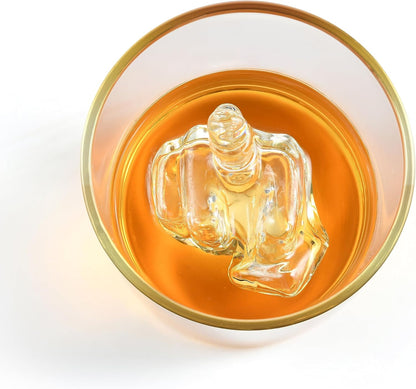 Middle Finger Funny Whiskey Glass –
