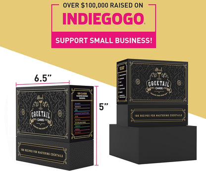 Cocktail Cards: 100 Cocktail Recipes to Master Cocktails in Bartender Flashcard