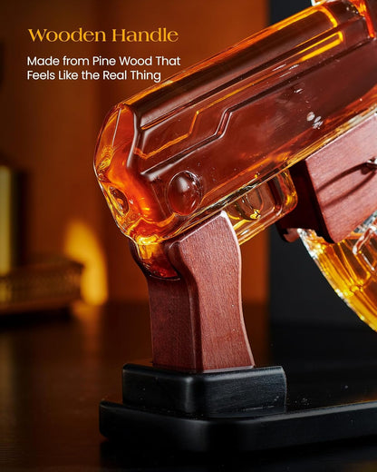 Whiskey Decanter Sets for Men - Gun Decanter