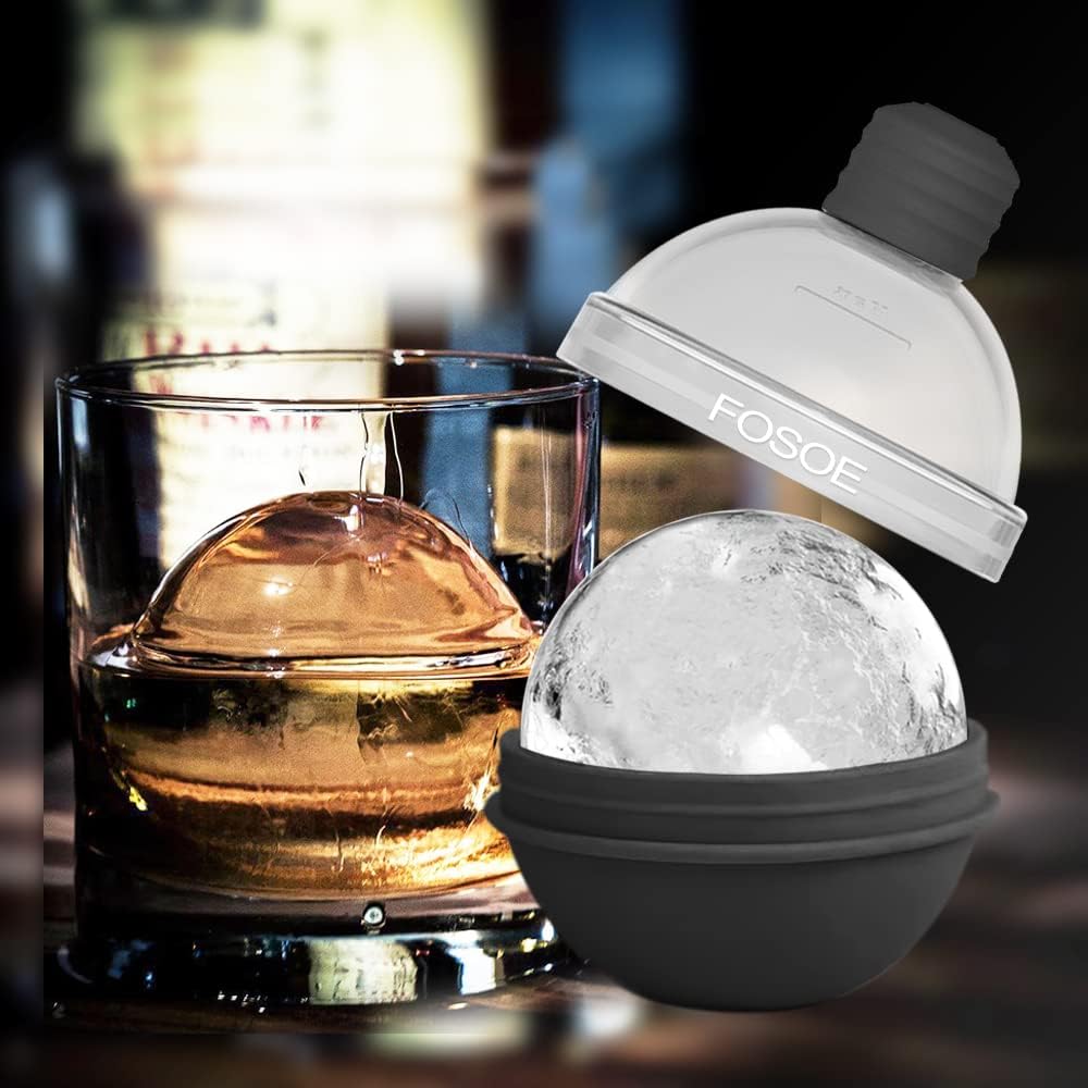 Silicone Ice Ball Molds for Whiskey - Set of 4 Round Makers