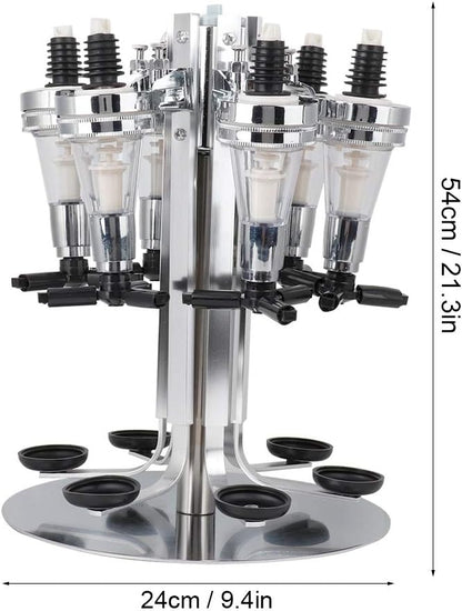 موزع مشروبات كحولية، موزع دوار للكحول بسعة 6 زجاجات 