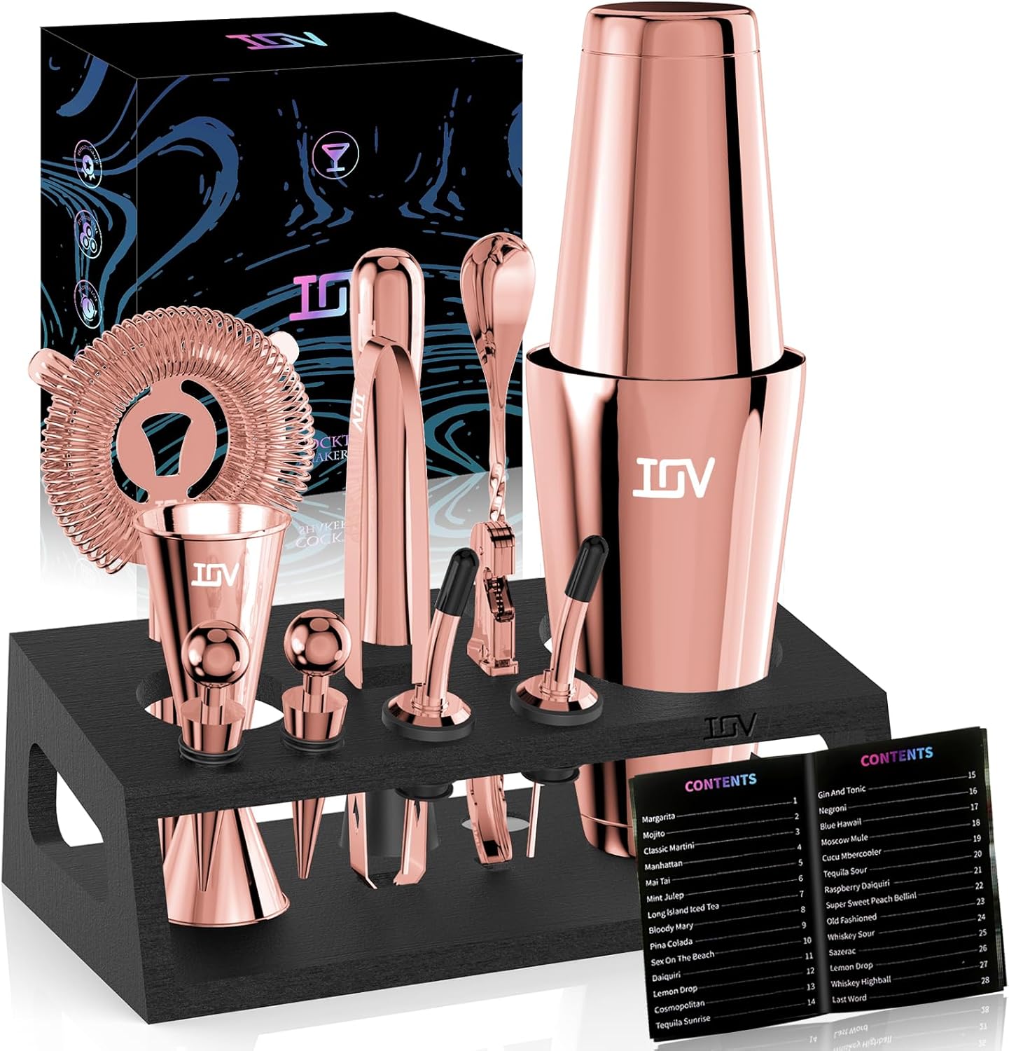 Cocktail Shaker Set: 12-Piece Mixology