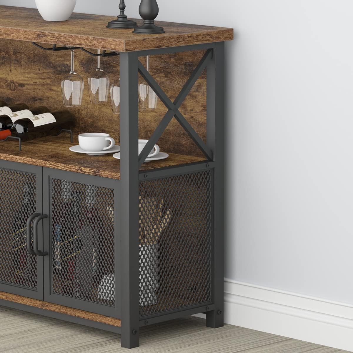 Industrial Coffee Bar Cabinet