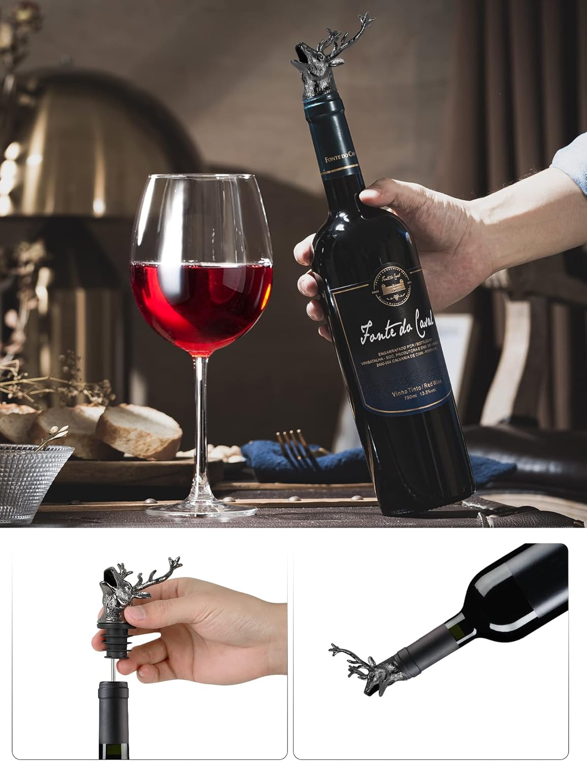 Head Wine Bottle Pourer - Creative Gifts for Alcohol Spirits