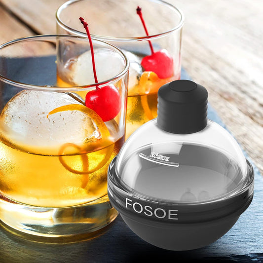 Silicone Ice Ball Molds for Whiskey - Set of 4 Round Makers