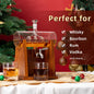 Whiskey Decanter Sets for Men, 1250ml Decanter Set with 2 Whiskey Glasses