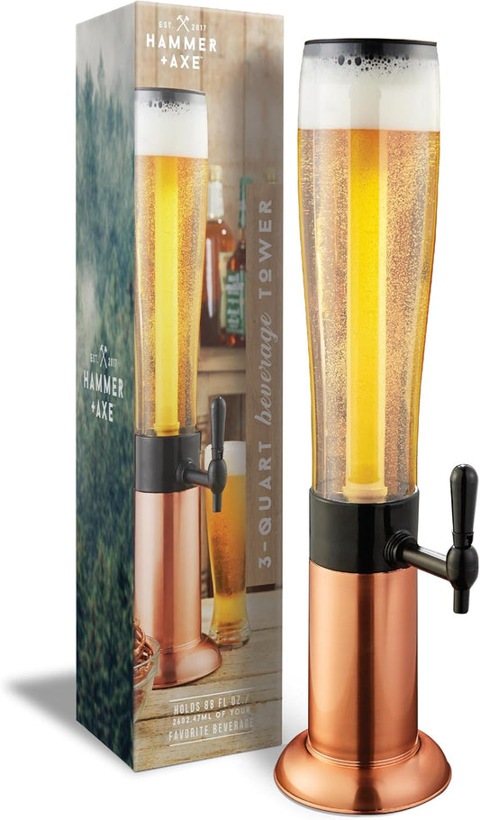 Drink Dispenser with Ice Tube – Holds 7 Cans (2.6L)