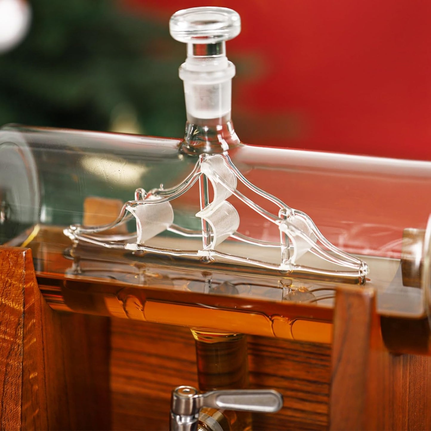 Whiskey Decanter Sets for Men, 1250ml Decanter Set with 2 Whiskey Glasses