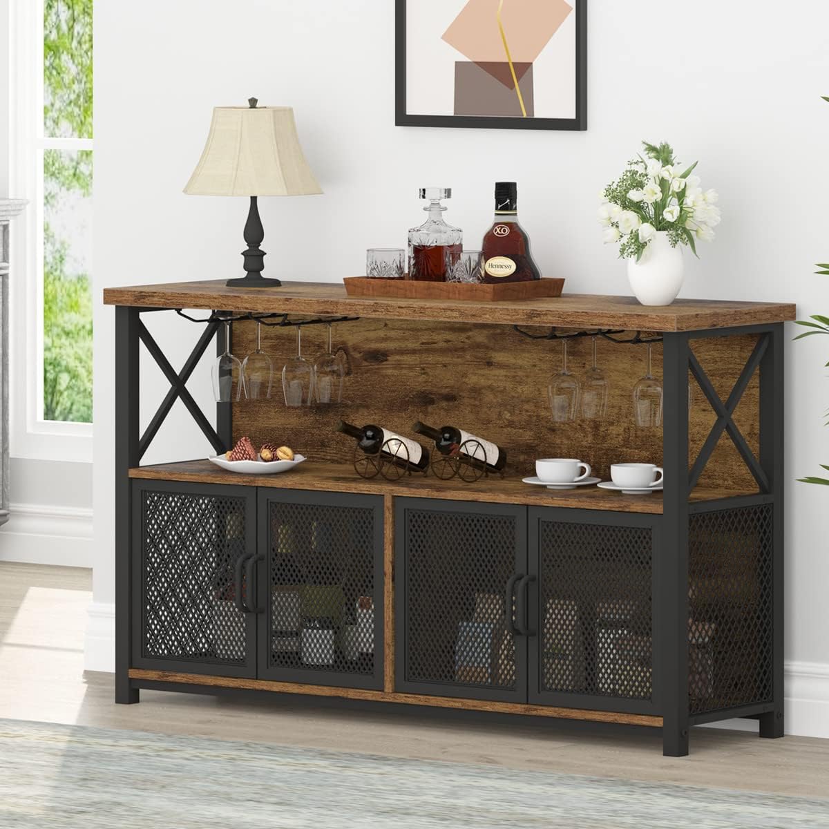 Industrial Coffee Bar Cabinet