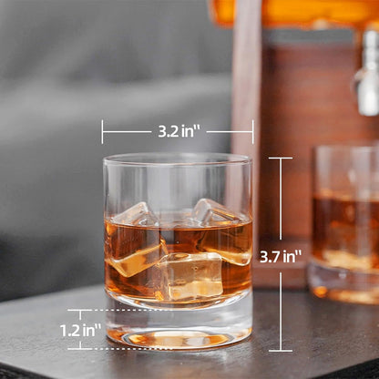 Whiskey Decanter Sets for Men, 1250ml Decanter Set with 2 Whiskey Glasses