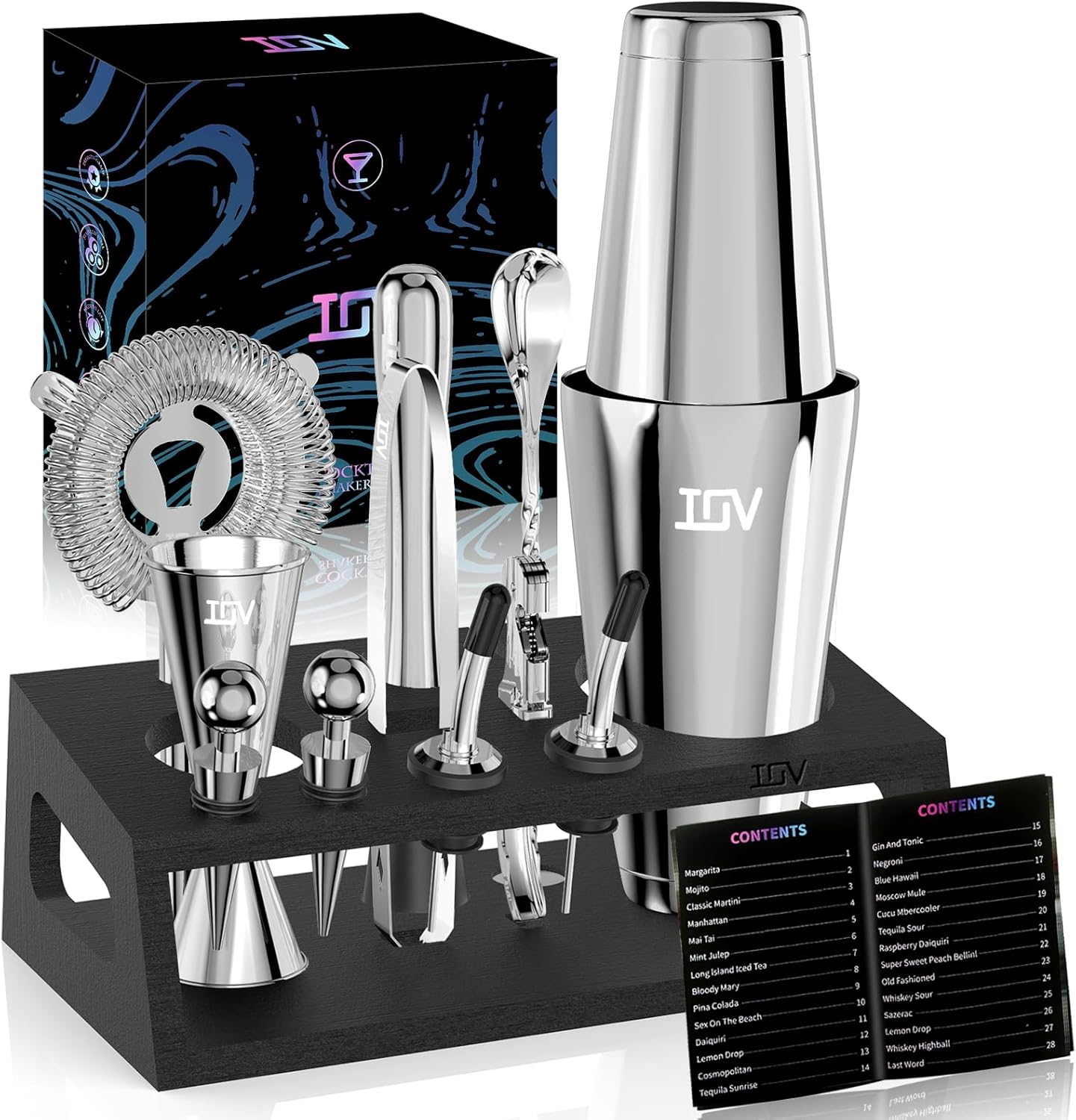 Cocktail Shaker Set: 12-Piece Mixology