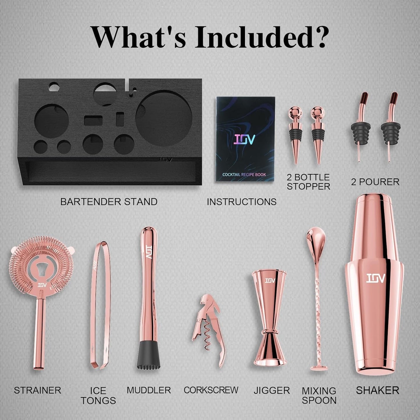 Cocktail Shaker Set: 12-Piece Mixology