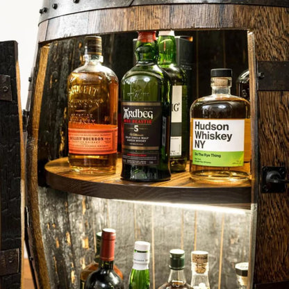 Whiskey Barrel Cabinet – Rustic Charm Meets Practical Storage